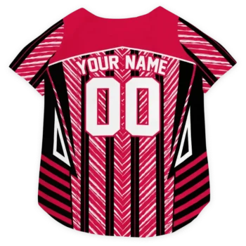 Personalized Toronto Raptors Vivid Chevron Red Dog Jersey