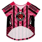personalized-toronto-raptors-vivid-chevron-red-pet-jersey-best-selling.webp